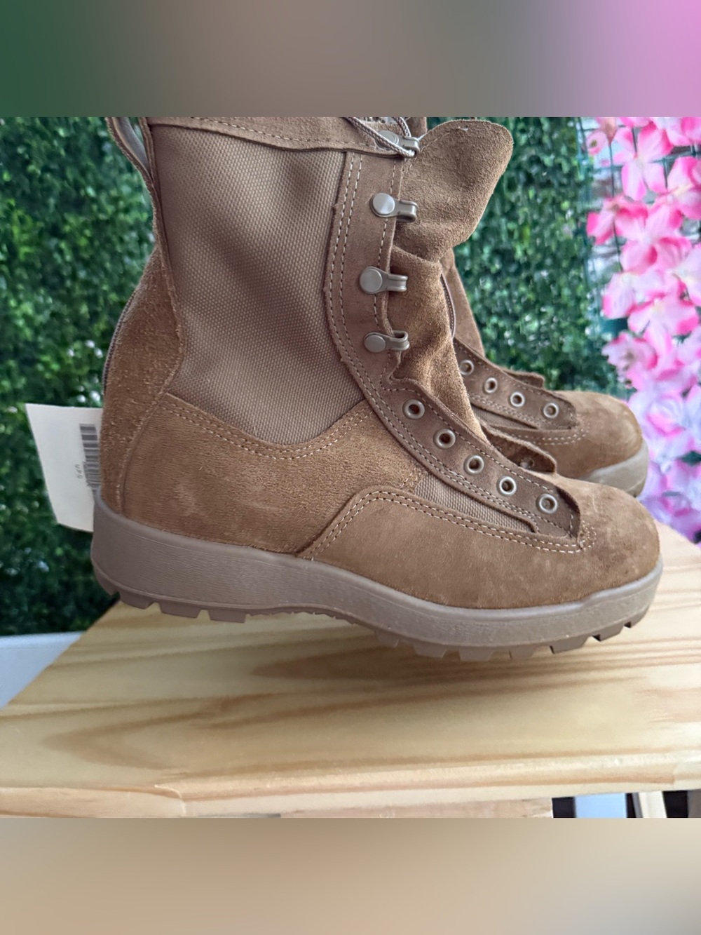 McRae US Army Combat Boots Men’s 8.5R Tan Suede Vibram USA NWT - Picture 3 of 8